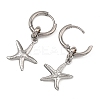 Ocean 304 Stainless Steel Hoop Dangle Earrings for Women EJEW-JE07267-02-5