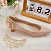 2Pcs Alloy & Glass Rhinestones Tassel Shoe Decoration Chain FIND-GF0005-26-4