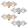 2 Pairs 2 Colors Detachable Flower Shoe Decoration AJEW-HY0001-15-1