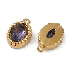 Ion Plating(IP) 304 Stainless Steel Micro Pave Cubic Zirconia Charms STAS-K256-19G-01-2