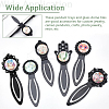 38pcs 14 Styles Zinc Alloy Bookmarks Finding FIND-NB0005-24-4