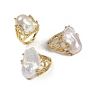 Nuggets Natural Pearl Finger Rings RJEW-P128-07G-1