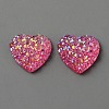 Druzy Resin Cabochons RESI-WH0026-84-2