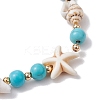Shell Beaded Bracelets BJEW-TA00589-02-4