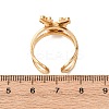 304 Stainless Steel with Enamel Cuff Rings for Women RJEW-Z116-01G-04-3