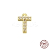 Real 18K Gold Plated 925 Sterling Silver Micro Pave Clear Cubic Zirconia Charms STER-P054-10G-T-1