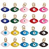 20Pcs 10 Colors Brass Enamel Charms KK-SZ0004-06-1