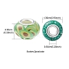 10Pcs 5 Colors Transparent Resin European Rondelle Beads RPDL-YW0001-07A-3