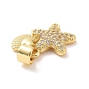 Brass Micro Pave Cubic Zirconia Charms KK-G444-02G-01-3