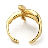 Rack Plating Brass Cuff Finger Rings for Women RJEW-C114-13J-G-3