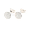 304 Stainless Steel Stud Earring Findings STAS-Z021-A-01S-1