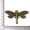 Tibetan Style Alloy Dragonfly Pendant Rhinestone Settings TIBEP-922-AB-FF-3