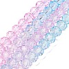 Transparent Painted Glass Beads Strands X1-DGLA-A034-T8mm-A22-2