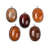 Natural Red Agate Pendants STAS-F322-15P-02-1