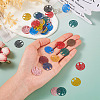 100Pcs 10 Colors Spray Painted 430 Stainless Steel Connector Charms STAS-TA0002-54-6