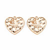 Brass Micro Pave Clear Cubic Zirconia Pendants KK-S364-180-1