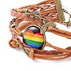 Rainbow Pride Bracelet BJEW-F426-01E-3