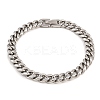 304 Stainless Steel Cuban Link Chain Bracelets BJEW-G766-01P-02-4