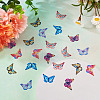36Pcs 6 Colors Spray Painted 430 Stainless Steel Pendants STAS-BY0001-19-6