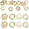 16Pcs 4 Styles Rack Plating Alloy Enamel Pendants FIND-TA0005-62-1