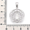 Brass Micro Pave Clear Cubic Zirconia Pendants KK-N268-53P-3