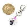 Angel Glass Pendant Decoration HJEW-JM01557-02-3