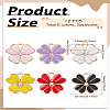 12Pcs 6 Colors Flower Alloy Enamel Pendants ENAM-LP0001-55-2
