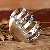 Alloy with Synthetic Turquoise Finger Rings FS-WG0500F-04-2