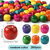 200Pcs Dyed Natural Maple Wood Beads WOOD-SP0001-64-2