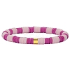 Polymer Clay Heishi Surfer Stretch Bracelet with 304 Stainless Steel Beaded BJEW-SW00111-05-1