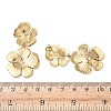 304 Stainless Steel Flower Dangle Stud Earrings EJEW-K268-70G-5