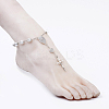 Pearlized Glass Beads Anklets AJEW-AN00212-6