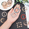 15Pcs 15 Style Alloy Buckles JEWB-PH0001-22-5