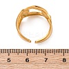 Oval 304 Stainless Steel Open Cuff Ring for Women LS-RJEW-Z083-03G-03-5