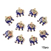 10Pcs Alloy Colorful Rhinestone and Enamel Pendants ENAM-YW0006-14B-1