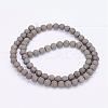 Natural Pyrite Bead Strands G-G670-09-6mm-2