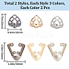12Pcs 6 Styles Iron & Alloy Toe Cap Covers FIND-GF0005-12-2