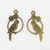Alloy Tropical Parrot Pendants TIBEP-EA10187YKG-AB-LF-1