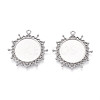 Non-Tarnish 304 Stainless Steel Pendant Cabochon Settings STAS-N114-04P-1