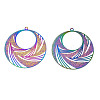 Ion Plating(IP) 304 Stainless Steel Filigree Pendants STAS-S118-071-1