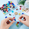   90Pcs 9 Colors Transparent Frosted Glass Beads FGLA-PH0001-07-6