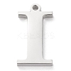 Tarnish Resistant 304 Stainless Steel Letter Pendant Rhinestone Settings STAS-J028-01I-2