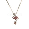 Alloy Colorful Rhinestone Pendant Necklaces for Kid FS-WG8D677-04-2