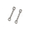 Textured 304 Stainless Steel Connector Charms STAS-H260-02P-2
