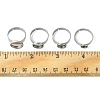 24Pcs 4 Size Adjustable 304 Stainless Steel Finger Rings Components STAS-FS0001-38-6