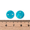Spray Painted Natural Capiz Shell Connector Charms SSHEL-N039-03-4