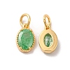Real 18K Gold Plated Brass Micro Pave Cubic Zirconia Pendants KK-M243-07G-04-2