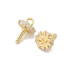 Brass Micro Pave Cubic Zirconia Pendant Bails KK-Z131-05G-2