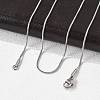 Tarnish Resistant 304 Stainless Steel Snake Chain Necklaces NJEW-E026-12P-2