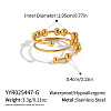 304 Stainless Steel Sliding Bead Finger Rings LS-OK3512-1-2